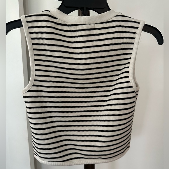 Striped button down vest top in small. - Picture 3 of 3